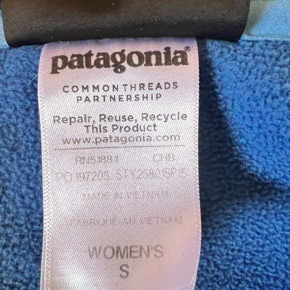 Patagonia Better Sweater Knit Fleece Jacket Alaska Blue Zip Front Small - Picture 8 of 9